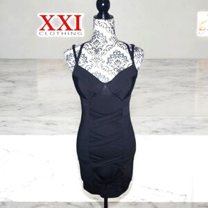 XXI Black Bodycon Dress - Medium